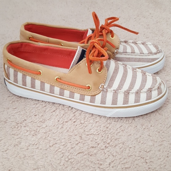 Sperry Top Sider canvas leather boat shoes sz 6.5M - Picture 8 of 8